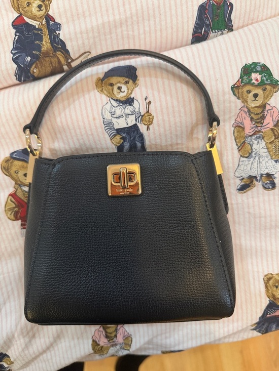 kate spade Handbags - Kate Spade Black Pebbled Leather Mini Top-Handle Bag with Gold Hardware